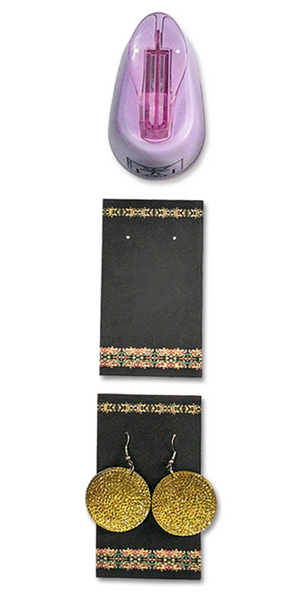 Post earring 2025 card punch